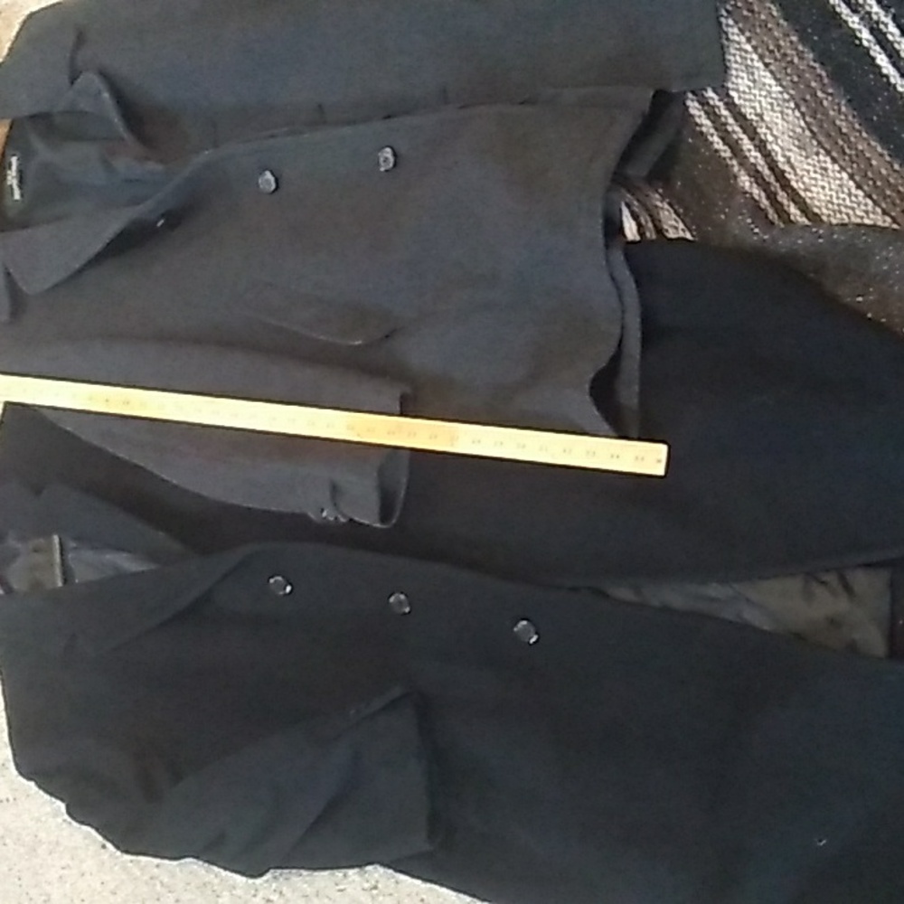 Wool Overcoat Gray Euc - image 3